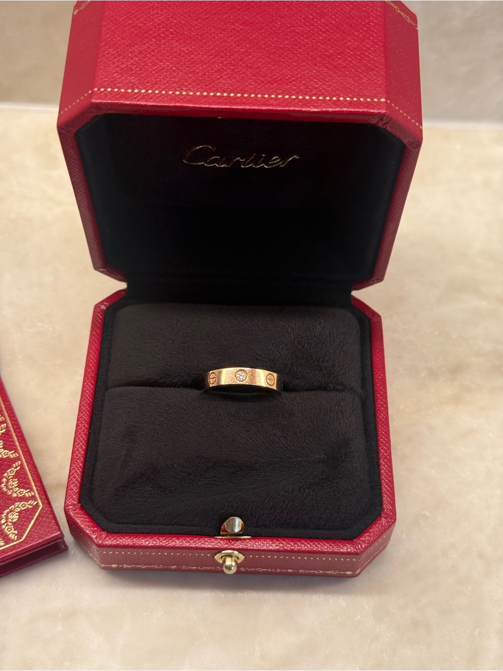 Cartier Rose Gold Love Band with Screw Motif